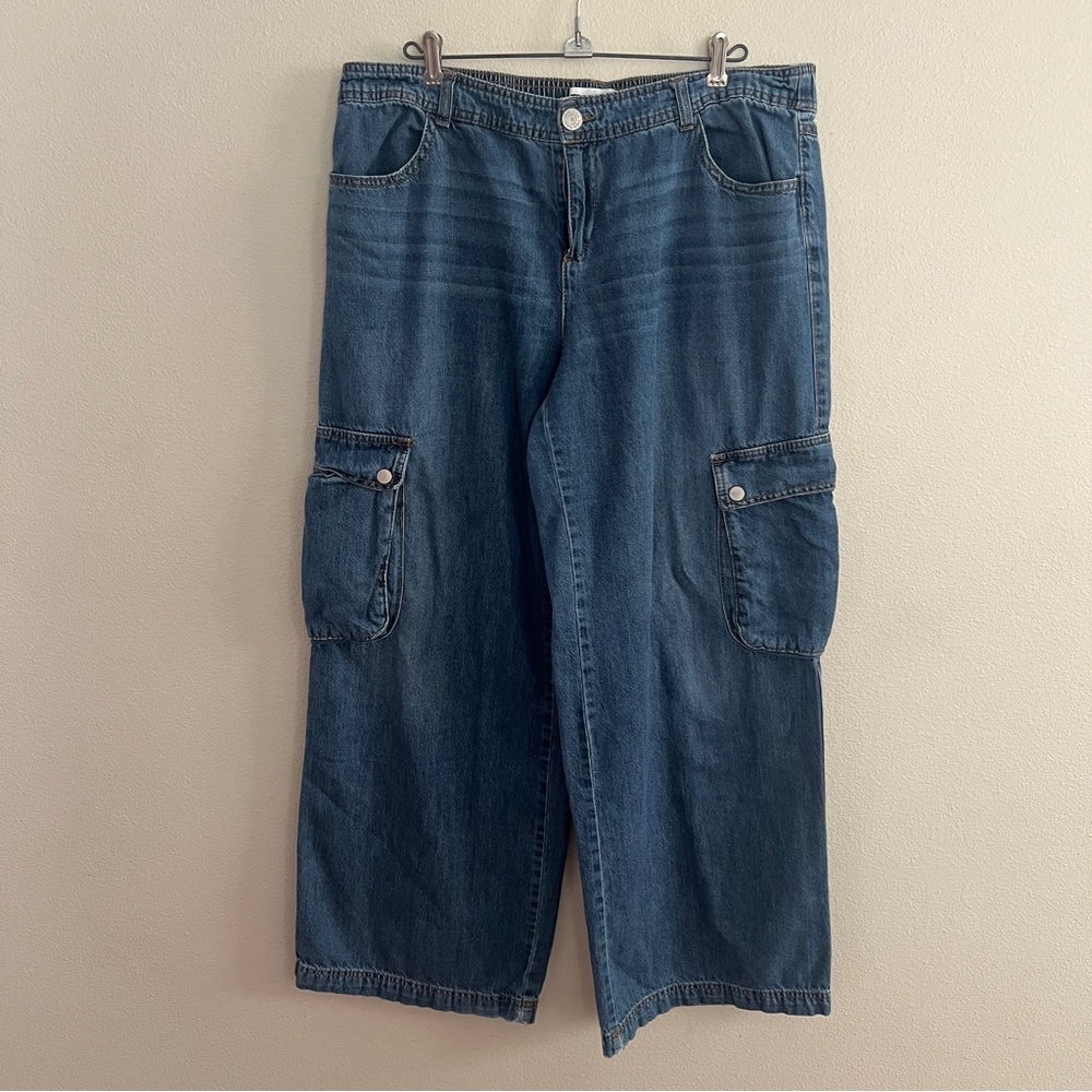 RSQ Cargo Denim, Medium Wash, Size XL